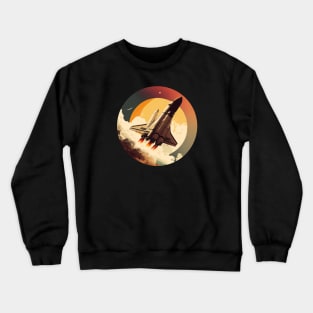 Shuttle Space Ready To The Moon Crewneck Sweatshirt